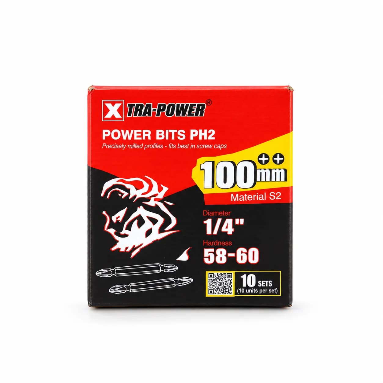 XP S.D. Power Bit 100mm PH2++ (10 Pcs Pkt)
